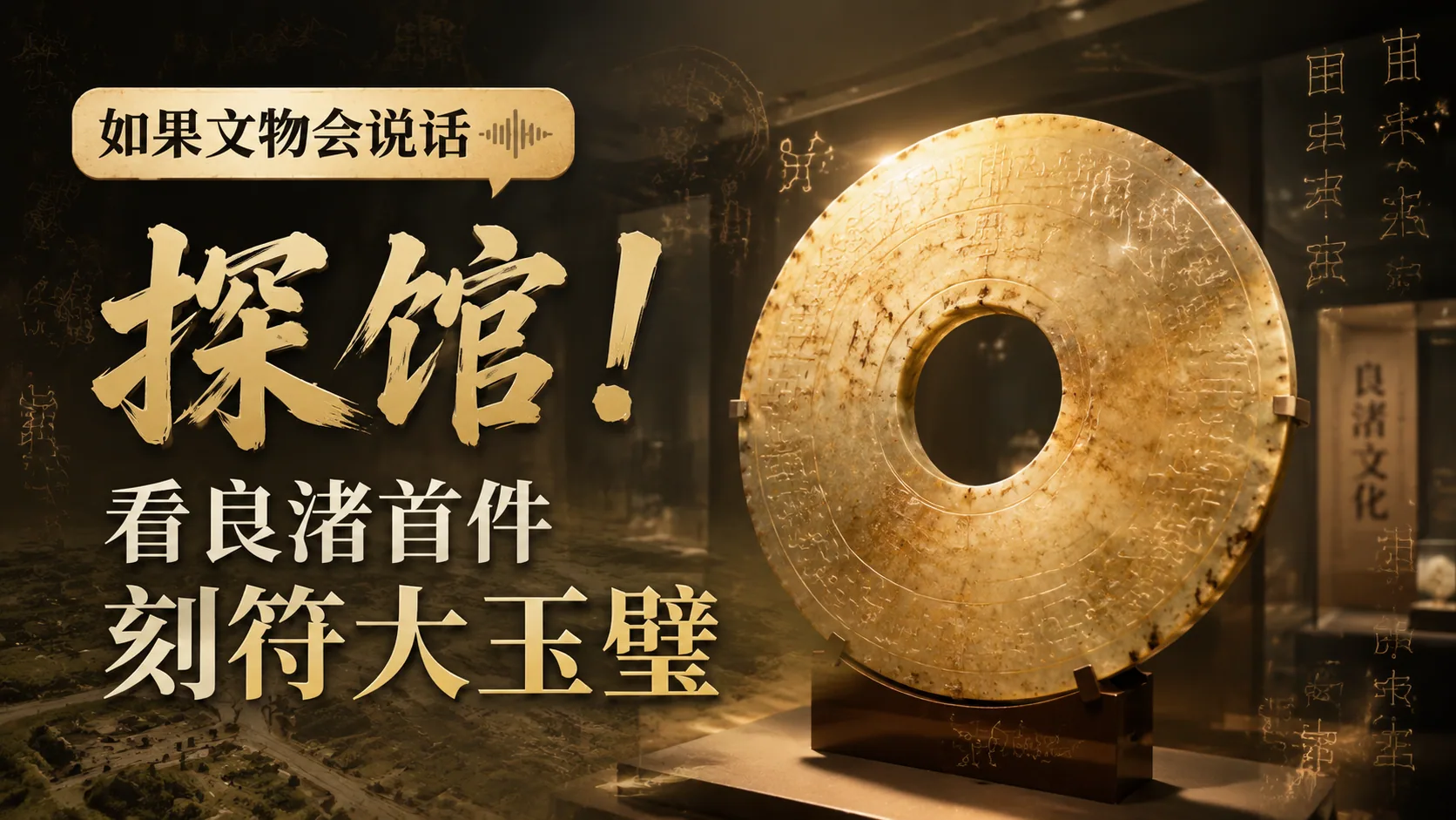 《如果文物会说话|探馆!看良渚首件刻符大玉璧》