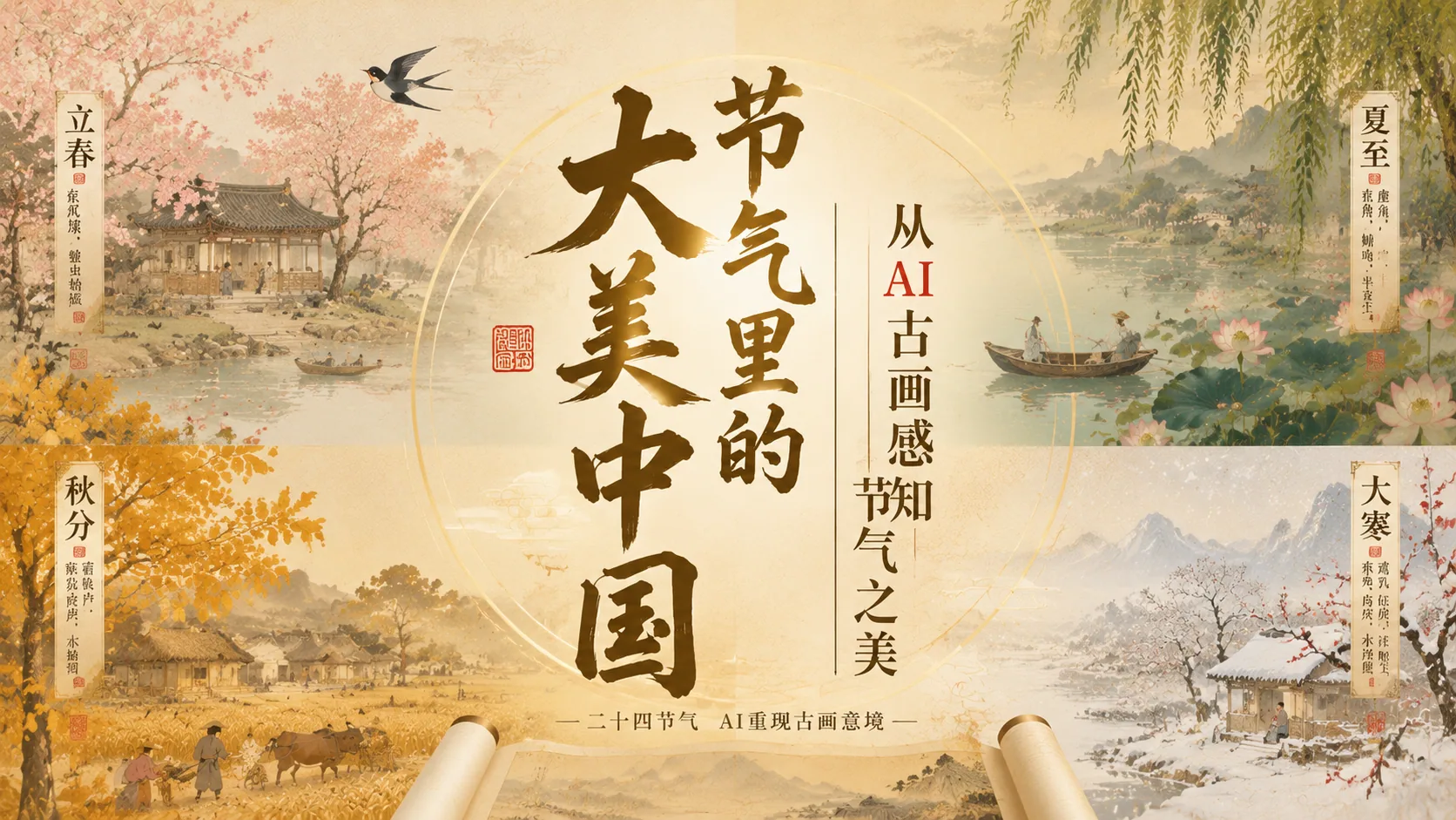 《节气里的大美中国|从AI古画感知节气之美》